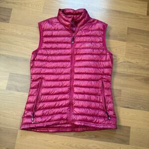 Women's GoLite Raspberry Pink Goose Down Fill Zip Up Puffer Ski Vest Sz Medium